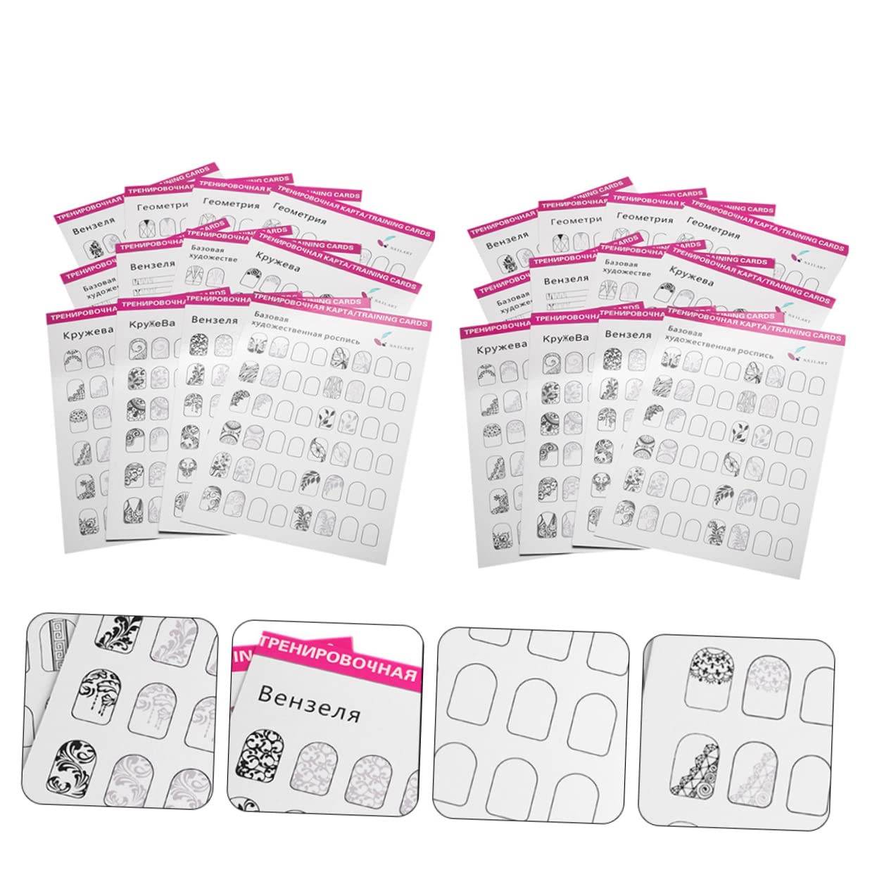 Amazon.co.jp: HAKIDZEL ネイルアートトレーニングカード 練習用シート